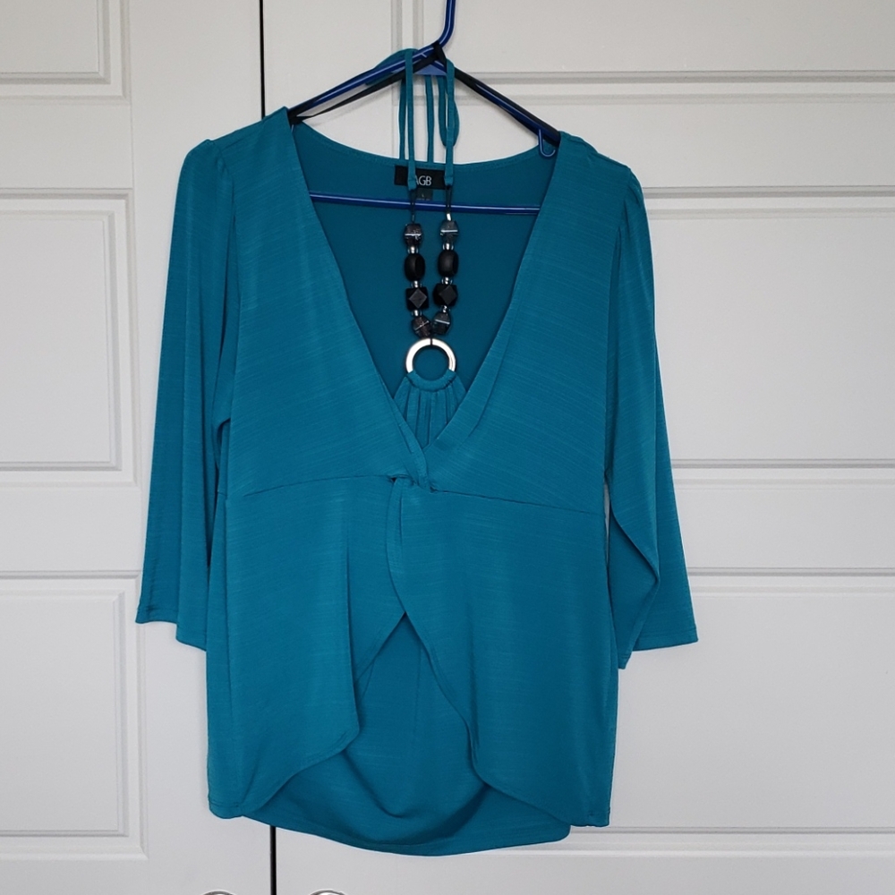 Teal blouse